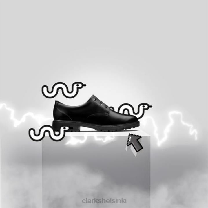 dempster lace nuoriso musta nahka clarks musta nahka Clarks lapset 2DHN5871 musta nahka