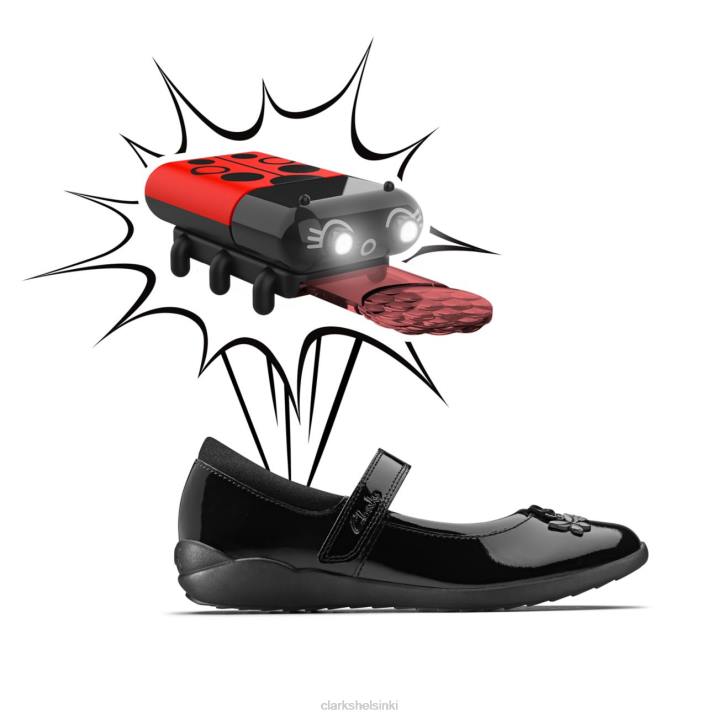 elinvoimainen polku lapsi musta patentti musta patentti clarks Clarks lapset 2DHN5870 musta patentti