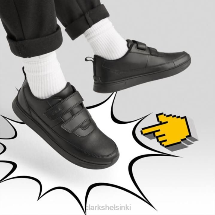 musta nahka clarks elinvoimainen g matala lapsi musta nahka Clarks lapset 2DHN5851 musta nahka