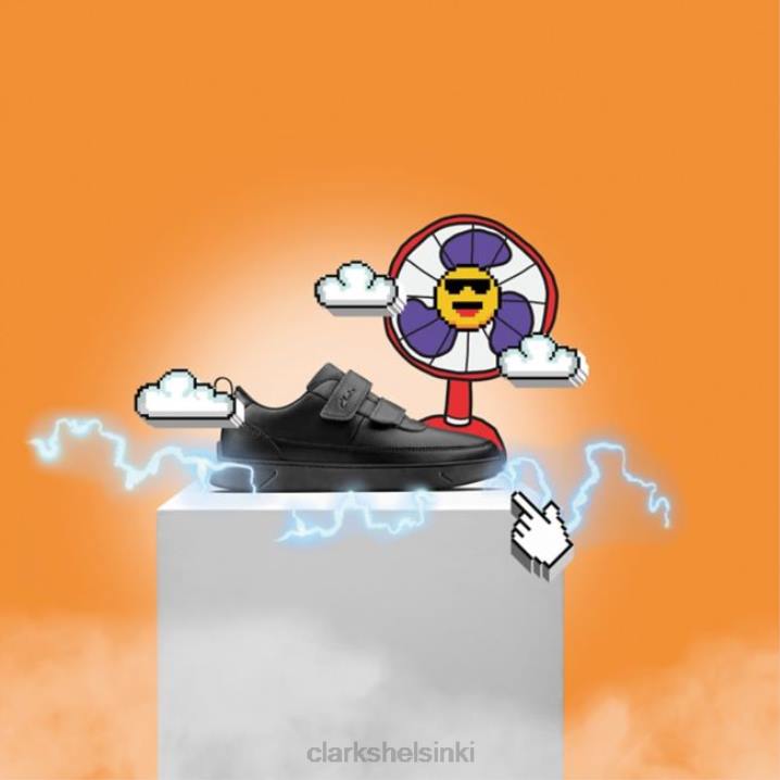 musta nahka clarks elinvoimainen g matala lapsi musta nahka Clarks lapset 2DHN5851 musta nahka