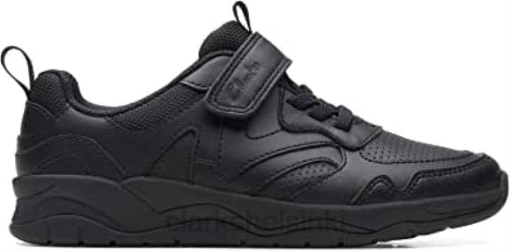 c lowder sprint lasten nahkakengät mustat clarks Clarks lapset 2DHN684