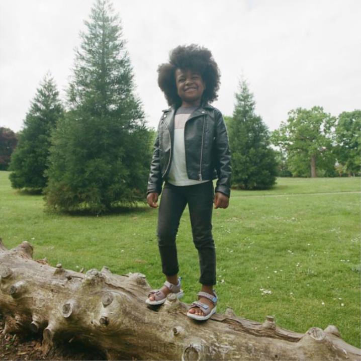 c matalampi printti kid harmaa/pinkki clarks harmaa/pinkki Clarks lapset 2DHN6871 harmaa/vaaleanpunainen