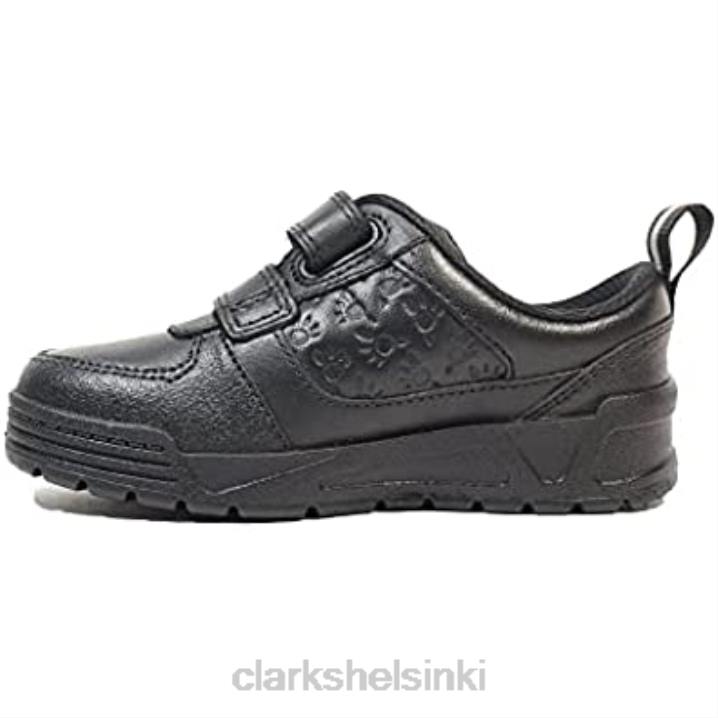 clarks palmer steggy lasten nahkakengät mustat Clarks lapset 2DHN50