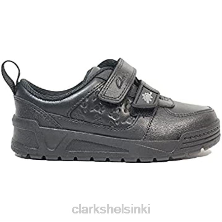 clarks palmer steggy lasten nahkakengät mustat Clarks lapset 2DHN50