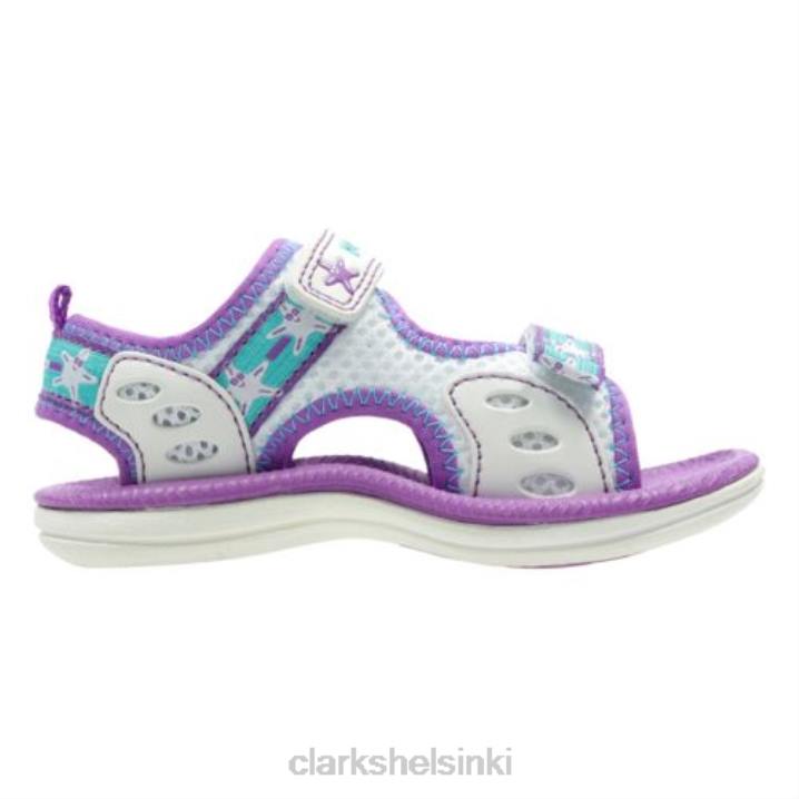 clarks star games fst f fit valkoinen tekstiili Clarks lapset 2DHN4762 valkoista tekstiiliä