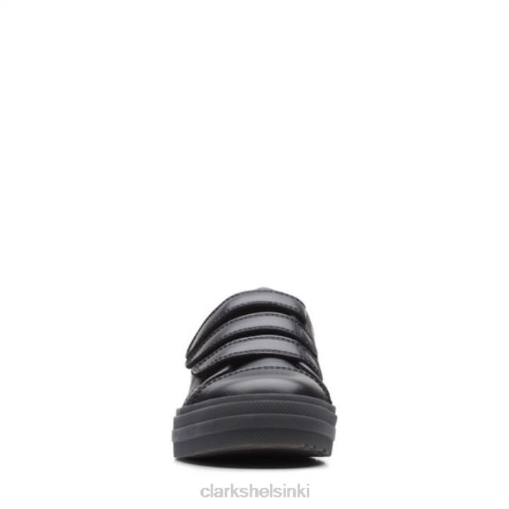 flare kirkas lapsi musta nahka musta nahka clarks Clarks lapset 2DHN5854 musta nahka