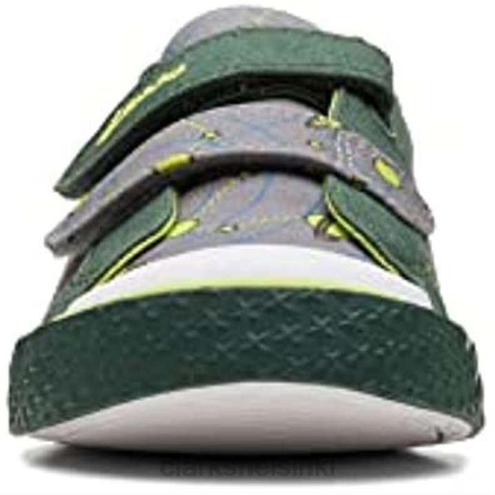 foxing lo kid tekstiilikangas harmaa clarks Clarks lapset 2DHN2700