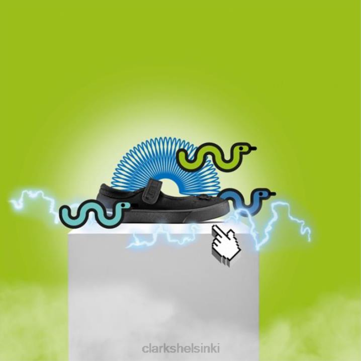 musta kangas clarks hopper go kid musta kangas Clarks lapset 2DHN5912 musta kangas