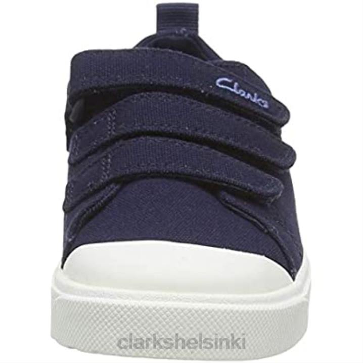 sininen laivastonsininen kangas laivastonsininen kangas clarks unisex lasten kaupunkitunnelma k matalat tennarit Clarks lapset 2DHN923 sininen navy canvas laivastonsininen kangas