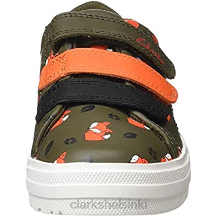 unisex lasten nova varhainen k lenkkari clarks khaki yhdistelmä Clarks lapset 2DHN2407 khaki yhdistelmä