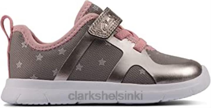 clarks ath flux toddler textile tennarit tina harmaa Clarks lapset 2DHN1928
