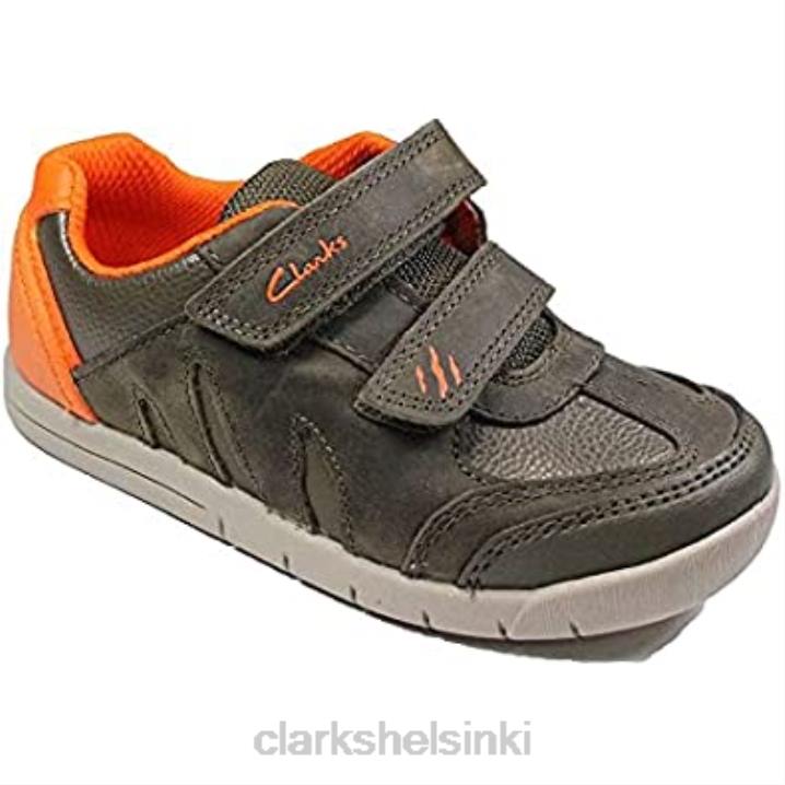 rex play taapero khakinvihreä nahka lasten ripteippikengät clarks Clarks lapset 2DHN62