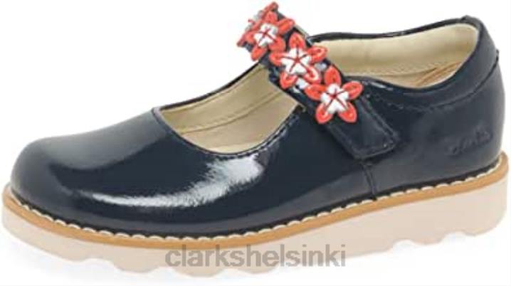 clarks crown terälehti taapero vahamaiset nahkakengät laivastonsiniset Clarks lapset 2DHN200