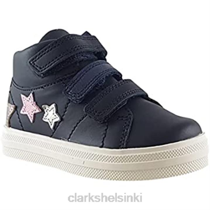 nova hauskat taaperon nahkasaappaat tummansiniset clarks Clarks lapset 2DHN143