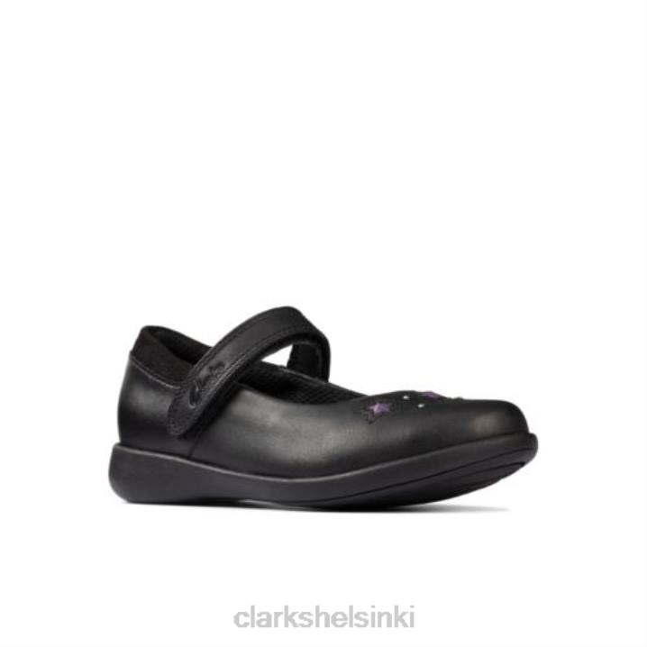 etch bright inf g fit clarks musta nahka Clarks lapset 2DHN4639 musta nahka