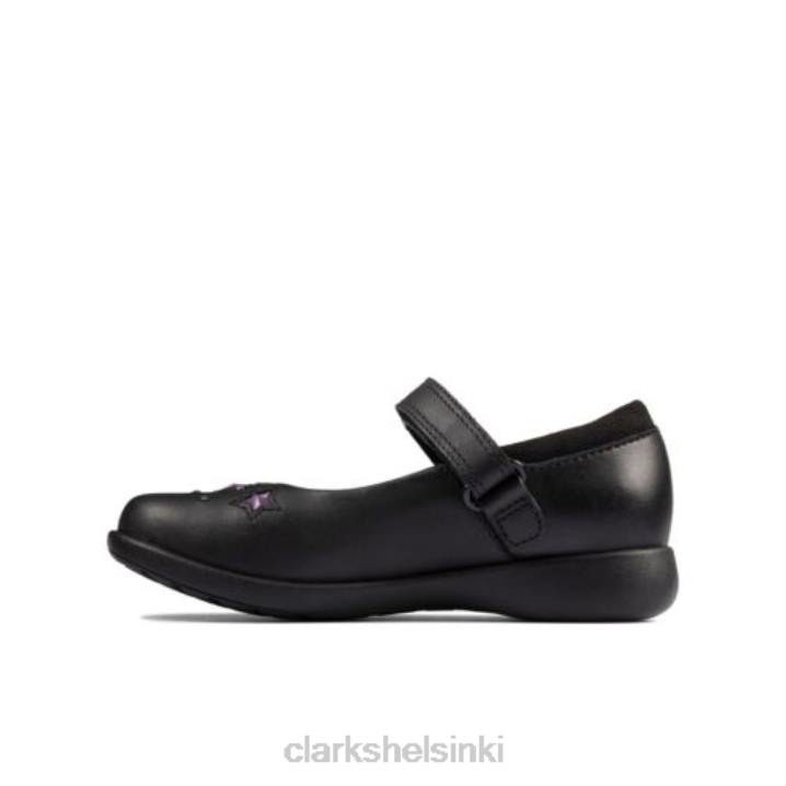 etch bright inf g fit clarks musta nahka Clarks lapset 2DHN4639 musta nahka