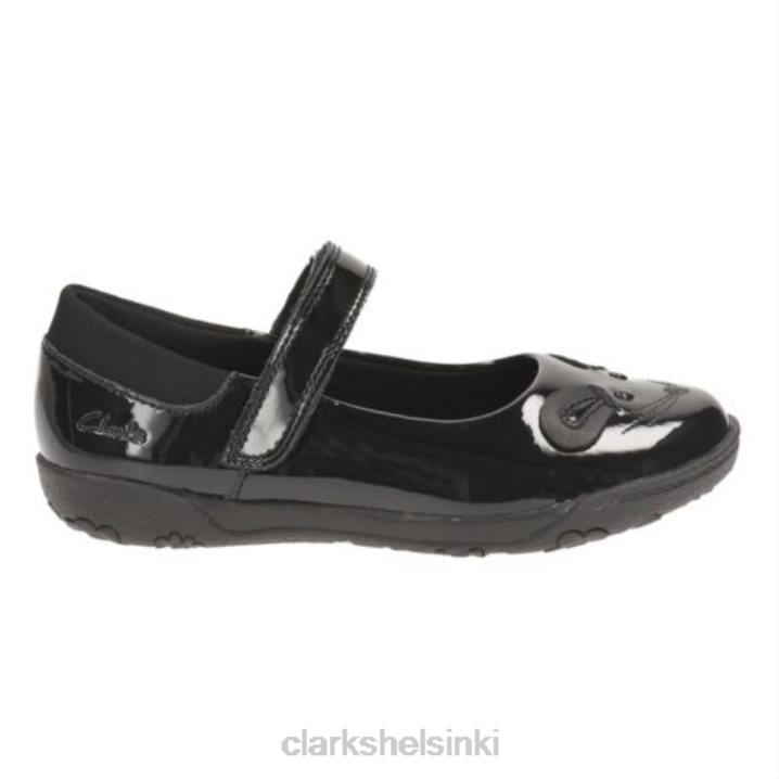 musta patentoitu nibblesbee pre f fit clarks Clarks lapset 2DHN4668 musta patentti