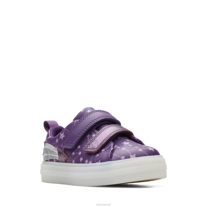 clarks flare lentää t violetti Clarks lapset 2DHN3802 violetti