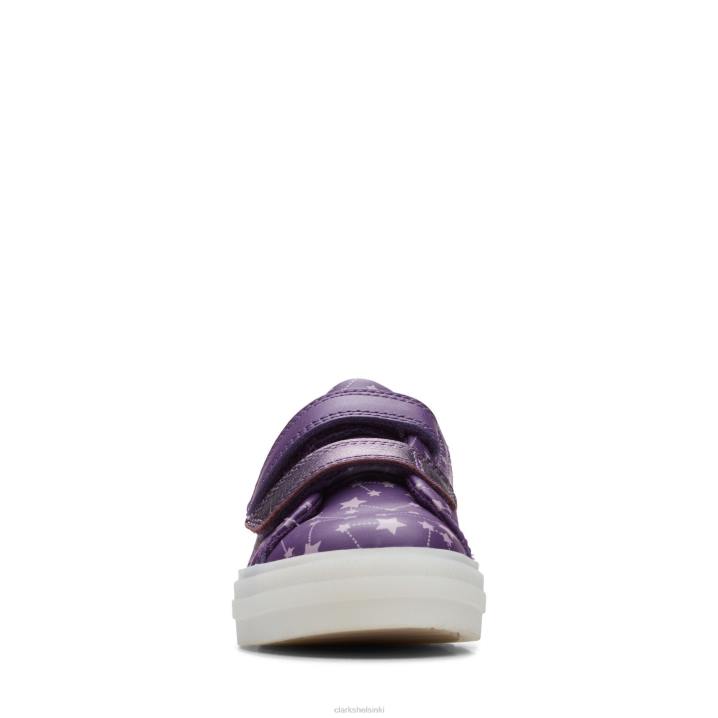 clarks flare lentää t violetti Clarks lapset 2DHN3802 violetti