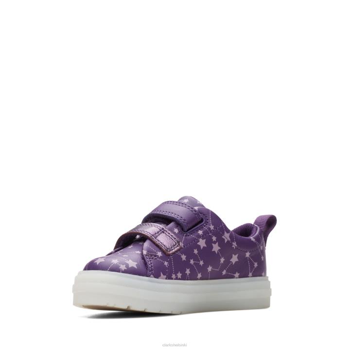 clarks flare lentää t violetti Clarks lapset 2DHN3802 violetti