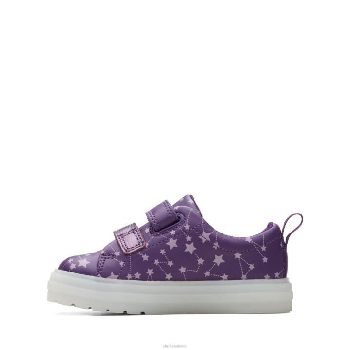 clarks flare lentää t violetti Clarks lapset 2DHN3802 violetti