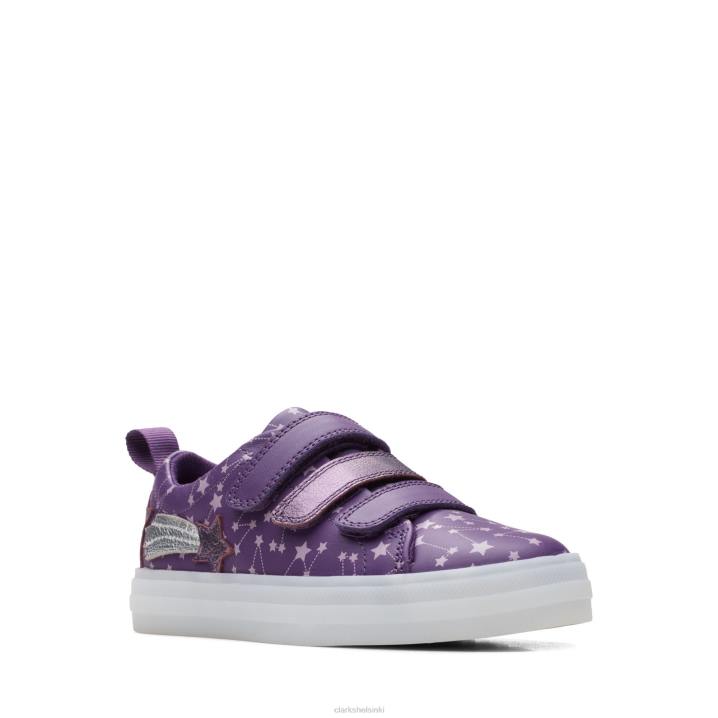 leimahdus lentää k clarks violetti Clarks lapset 2DHN3807 violetti