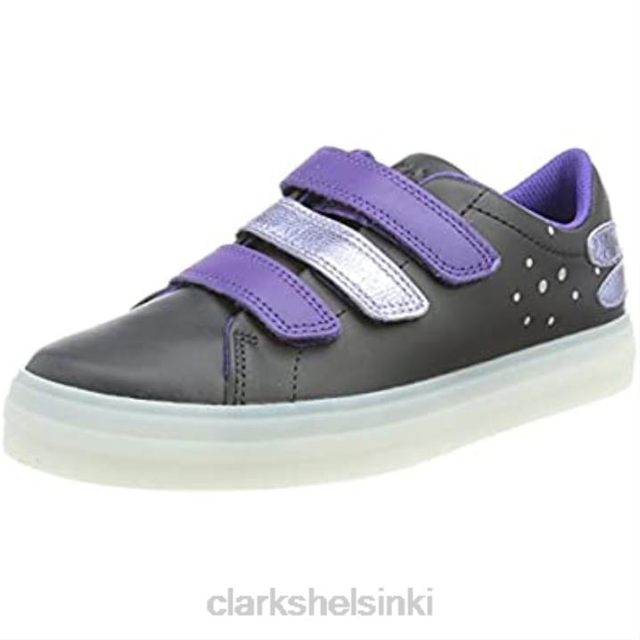 tytön flare fly k lenkkari clarks musta yhdistelmä Clarks lapset 2DHN2165 musta yhdistelmä