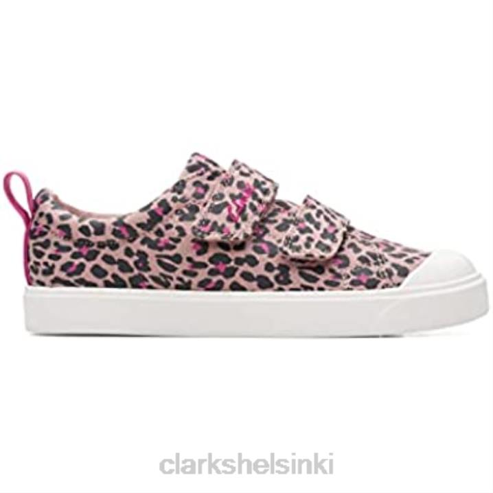 tyttöjen kaupunki kirkkaat k tennarit pinkki combi clarks Clarks lapset 2DHN1758 pinkki yhdistelmä