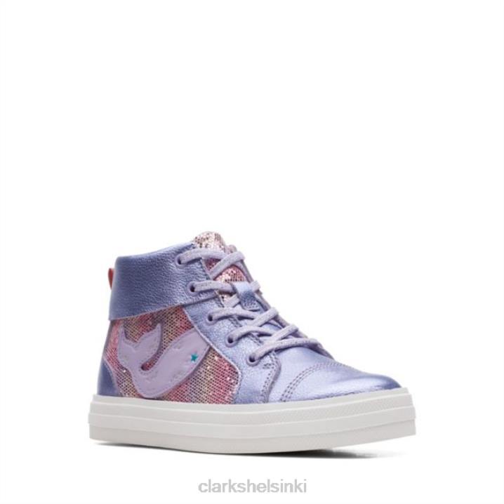 nova city kid lila nahka lila nahka clarks Clarks lapset 2DHN5726 lila nahka