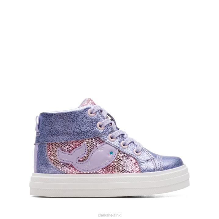 nova city taapero lila nahka clarks lila nahka Clarks lapset 2DHN5725 lila nahka