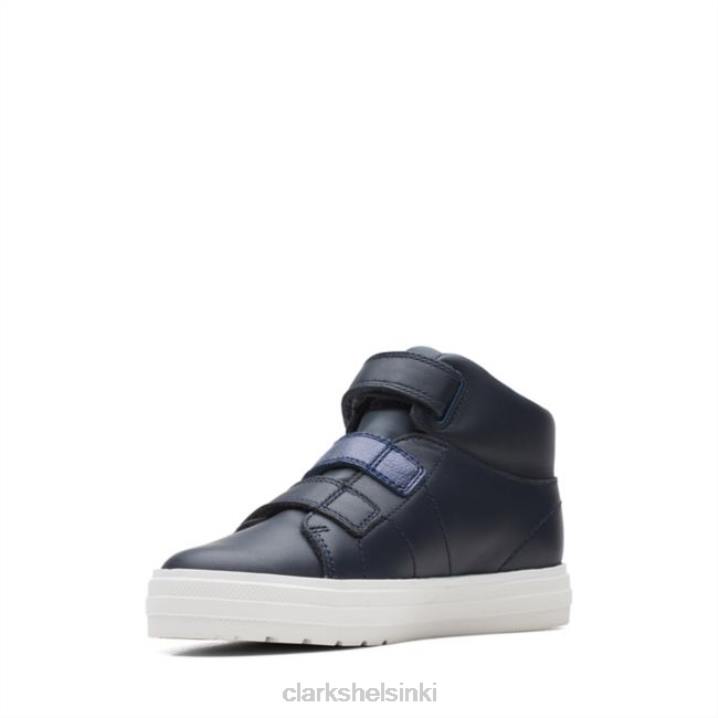 tummansininen nahka nova fun kid tummansininen nahka clarks Clarks lapset 2DHN5732 tummansinistä nahkaa