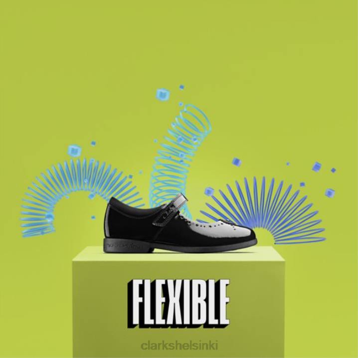 magic step bar kid black patent black patent clarks Clarks lapset 2DHN5822 musta patentti