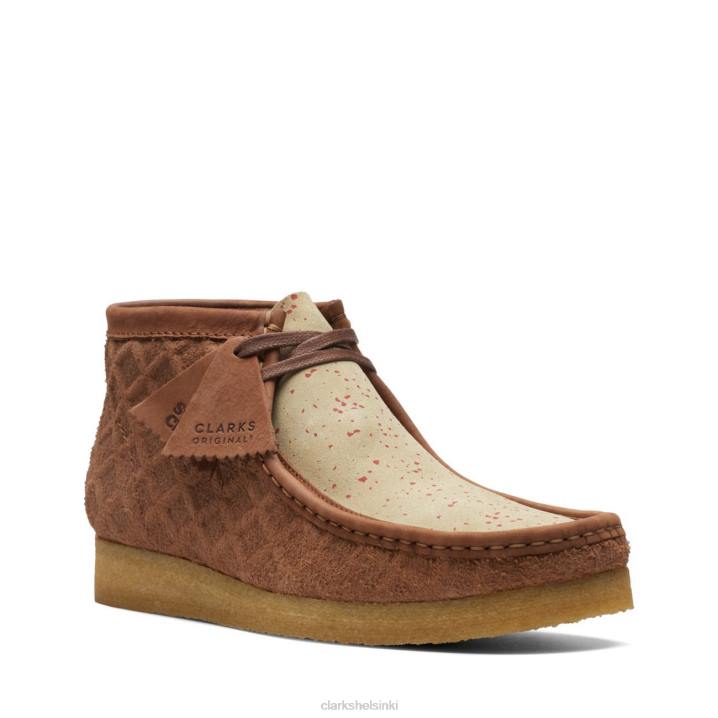 ruskea/punainen clarks wallabee saappaat Clarks miehet 2DHN3640 ruskea/punainen