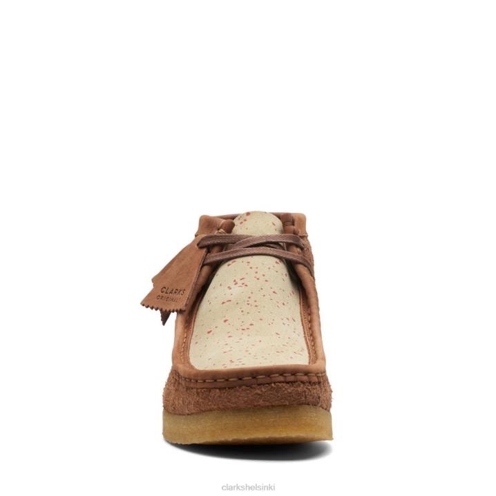 ruskea/punainen clarks wallabee saappaat Clarks miehet 2DHN3640 ruskea/punainen