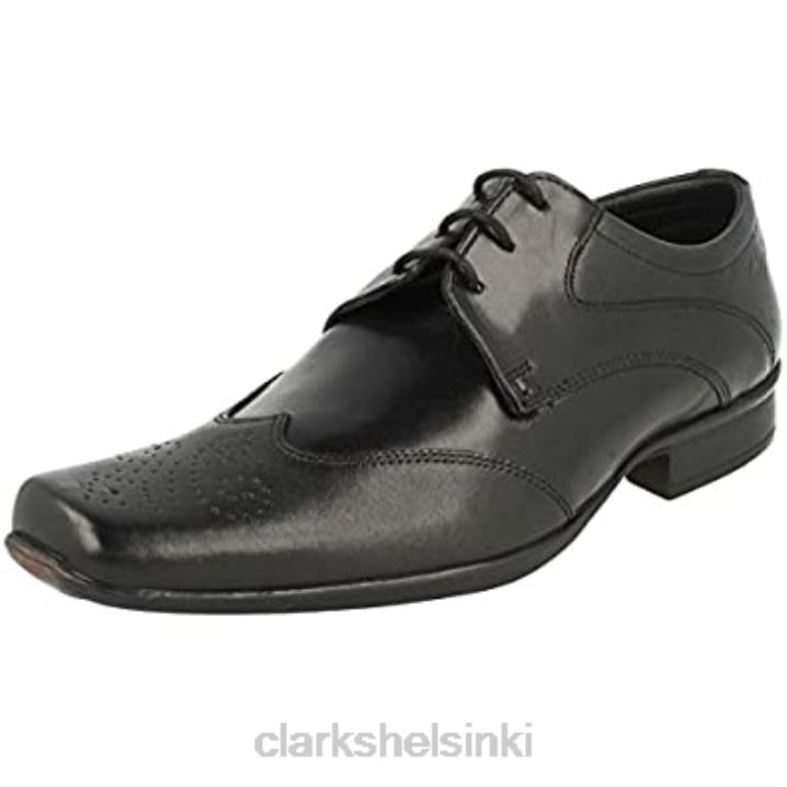 clarks miesten nauhalliset derbykengät kiinnitys moskova musta nahka musta Clarks miehet 2DHN2890 musta