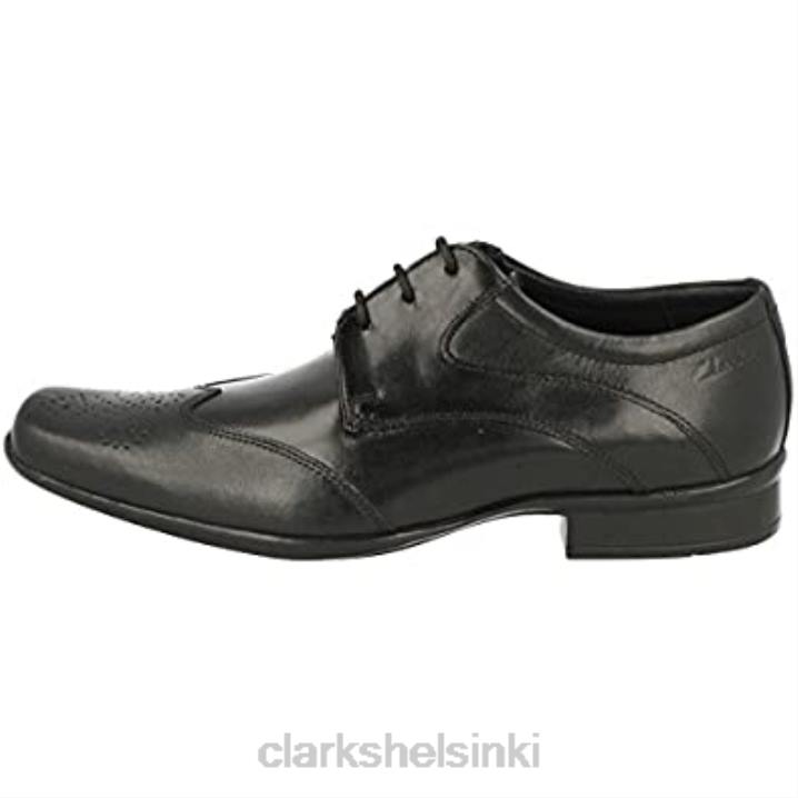 clarks miesten nauhalliset derbykengät kiinnitys moskova musta nahka musta Clarks miehet 2DHN2890 musta