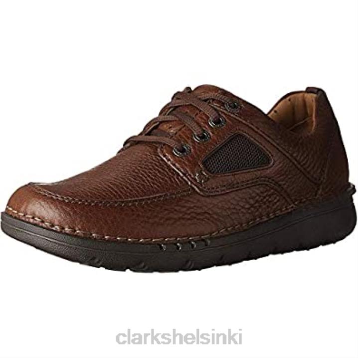 clarks ruskea nahka miesten luonnottomat aikaderbyt Clarks miehet 2DHN1113 ruskeaa nahkaa