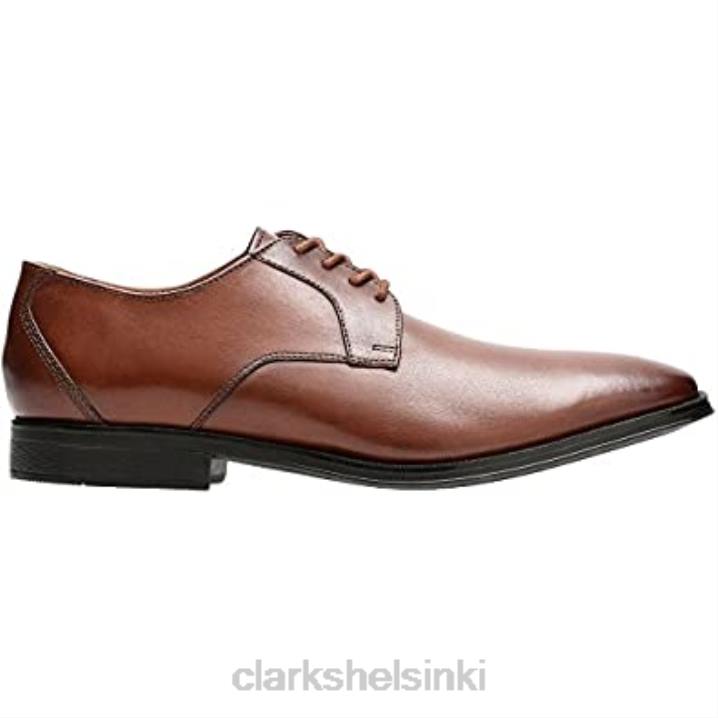 clarks ruskeat gilman mode miesten leveät nahkaiset derby-nauhakengät Clarks miehet 2DHN1025 ruskea