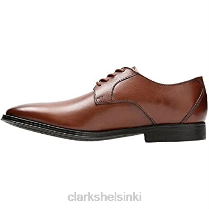 clarks ruskeat gilman mode miesten leveät nahkaiset derby-nauhakengät Clarks miehet 2DHN1025 ruskea