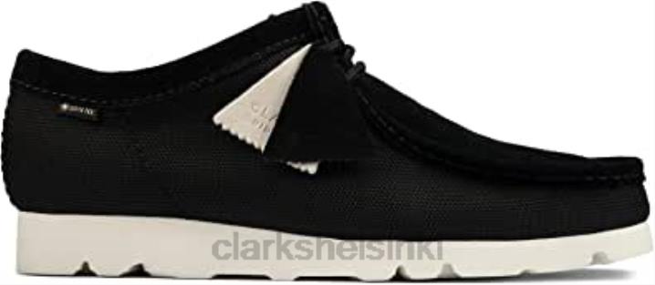 alkuperäiset wallabee gtx miesten mekkokengät clarks black canvas Clarks miehet 2DHN631 musta kangas