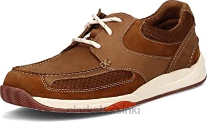 clarks tan nubuck miesten langton lane -lenkkarit Clarks miehet 2DHN441