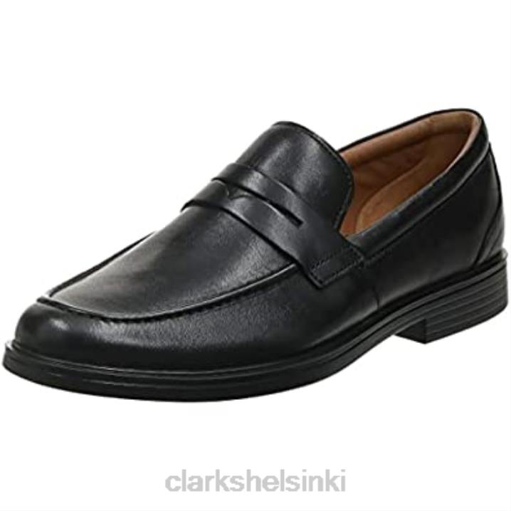 miesten musta nahkainen ja aldric step loafer clarks Clarks miehet 2DHN2516