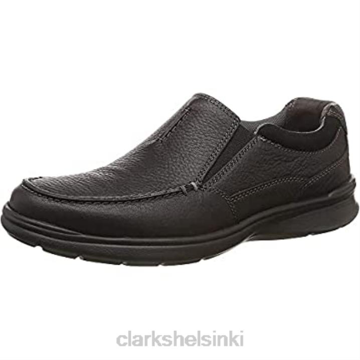 musta öljyinen lea clarks miesten cotrel-vapaa loafer Clarks miehet 2DHN256 musta öljyinen lea