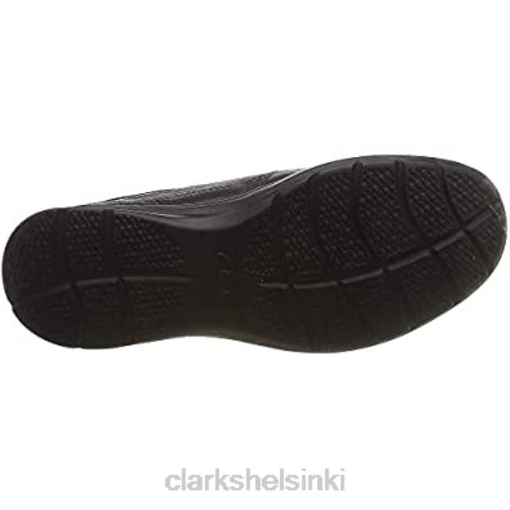 musta öljyinen lea clarks miesten cotrel-vapaa loafer Clarks miehet 2DHN256 musta öljyinen lea