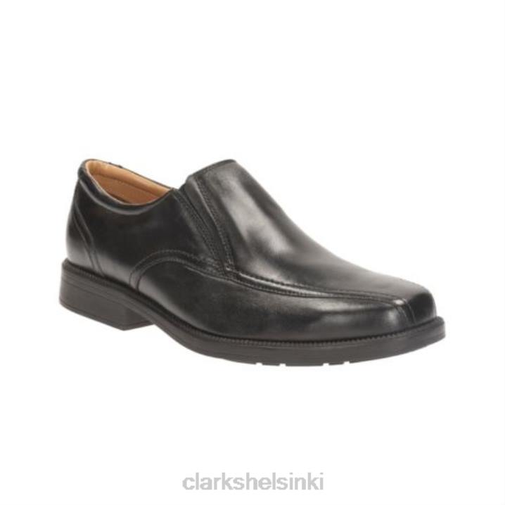 rae kovaa mustaa nahkaa Clarks miehet 2DHN4406 musta nahka