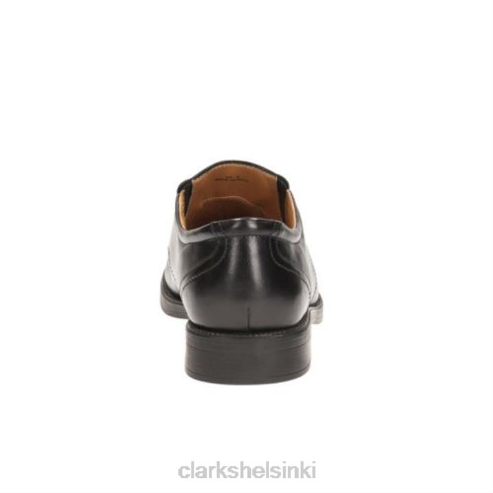 rae kovaa mustaa nahkaa Clarks miehet 2DHN4406 musta nahka