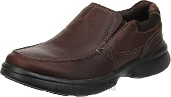 ruskea clarks miesten bradley-vapaa loafer Clarks miehet 2DHN1104 ruskea