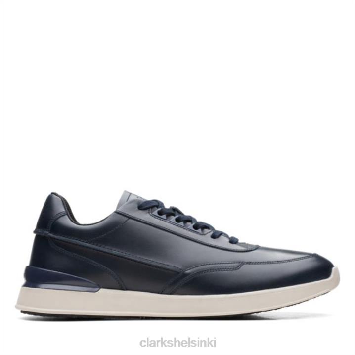 Race Lite Lace Navy Leather Navy Leather Clarks Clarks miehet 2DHN5622 laivastonsininen nahka