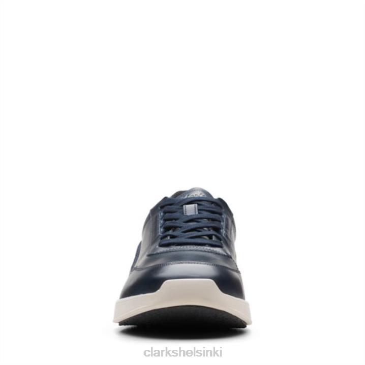 Race Lite Lace Navy Leather Navy Leather Clarks Clarks miehet 2DHN5622 laivastonsininen nahka