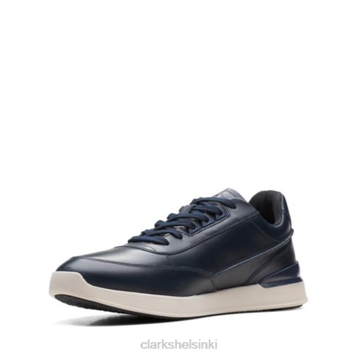 Race Lite Lace Navy Leather Navy Leather Clarks Clarks miehet 2DHN5622 laivastonsininen nahka